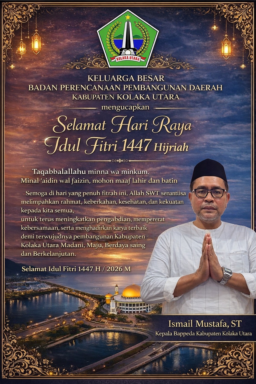 Bappeda Kolaka Utara Sampaikan Ucapan Idul Fitri 1447 Hijriah