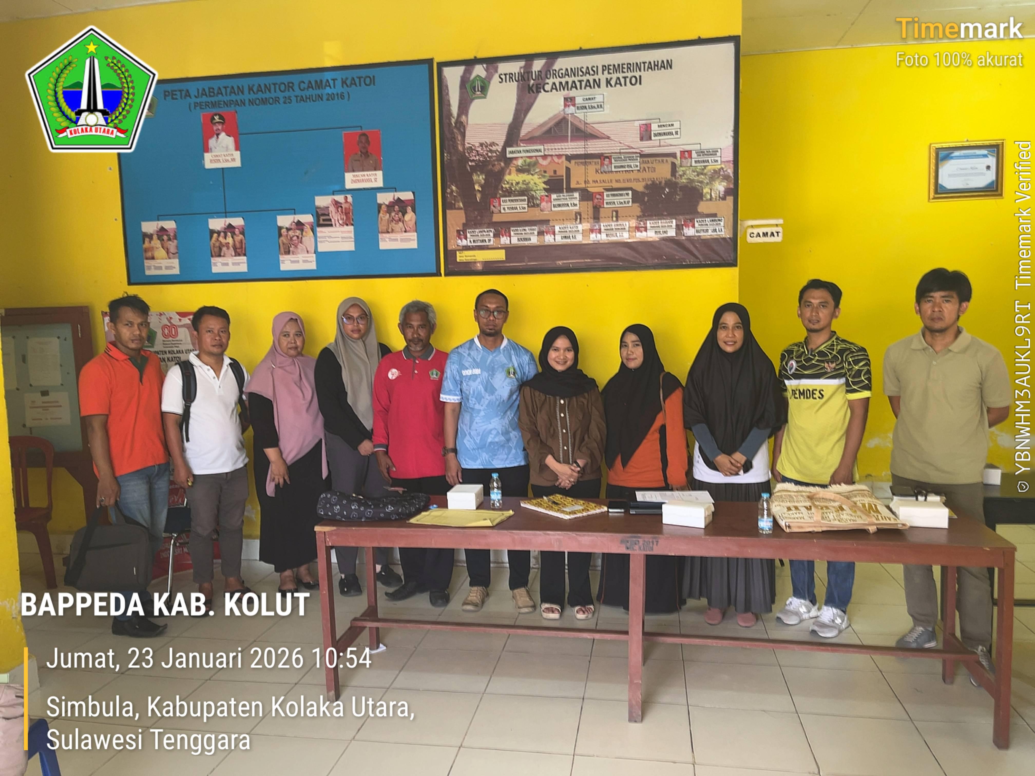 Pendampingan Penginputan Usulan Desa dalam Aplikasi SIPD-RI Tahun 2027 Kecamatan Katoi, 23 Januari 2026